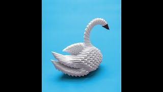 3D origami Beginner's Swan #Shorts