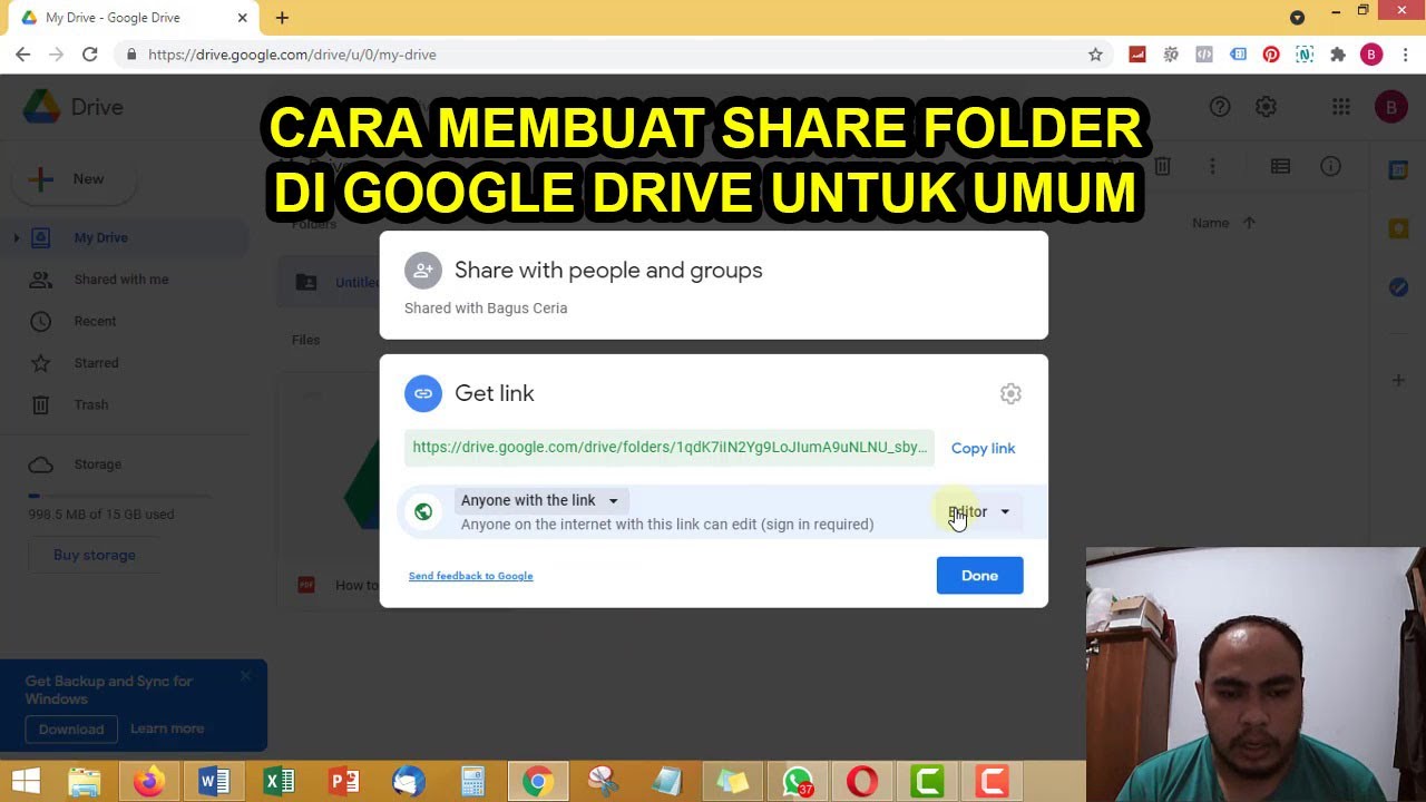 Cara Membuat Folder Di Google Drive Untuk Umum - YouTube