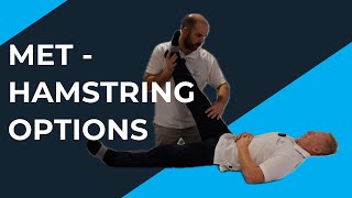 Muscle Energy Technique (MET) for the Hamstring muscle group including two alternate variations.