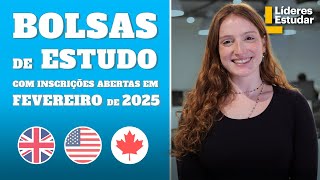 Bolsas de estudos para intercâmbio em 2025: Líderes Estudar, EUA, Canadá,  e mais!