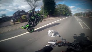 Lunch Time Wheelies! | Kawasaki ZX600 | Yamaha FZ6