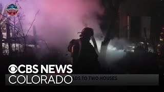 South Metro Fire Rescue crews rush to put out fire that spread to 2 homes