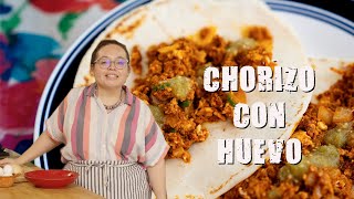 Chorizo and Eggs Breakfast Tacos | Tex-Mex Queen