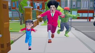 Scary Teacher TV - NickHulk rescue Tani & Miss T vs  ZombieHulk - Funny Game Animation