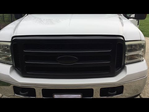 Installing a grill insert/overlay on a Ford F-250 Installing a grill insert/overlay on a Ford F-250