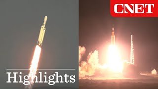 Watch SpaceX Falcon Heavy Rocket Launch vs. NASA Artemis 1 Rocket Launch