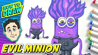 How to Draw EVIL MINION - Despicable Me 2 - Cute Easy Beginner