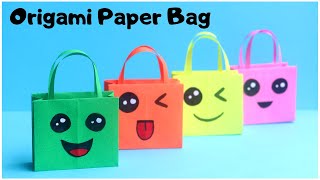 Origami Paper Bag | How To Make Paper Bags with Handles | Small Gift Bags | Kraft Bags
