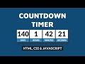 CSS Countdown Timer (New Year 2021) | HTML, CSS and JavaScript