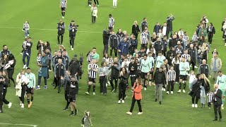 The full lap of appreciation as Champions League football is secured at St. James' Park
