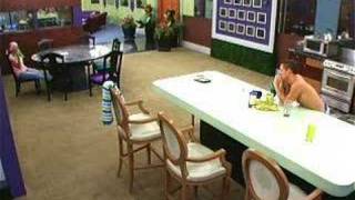 Eric and Daniele talking in kitchen about veto and Jen