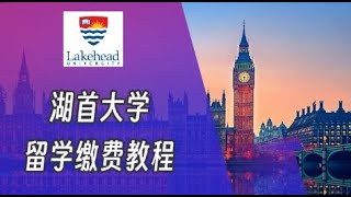 湖首大学加拿大留学缴费视频tuition