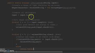 Java Stack-Palindrome Test- Demonstration