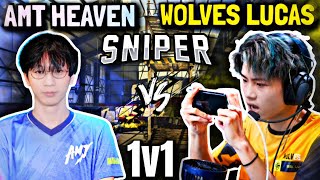 AMT HEAVEN VS WOLVES LUCAS 1V1 SNIPER BATTLE!! 🔥🔥(Spawn Trapped)