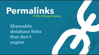 Permalinks @ The Cheng Library