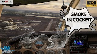 Smoke in cockpit, losing engine power  | Emergency landing at JFK | MSFS Recreation