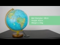 the livingston illuminated desk globe with dual mapping