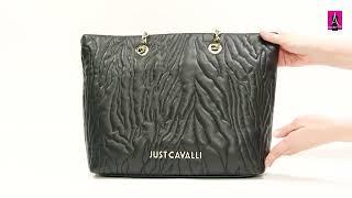 4107687 Видеообзор I Женский тоут JUST CAVALLI QUILTED ZEBRA