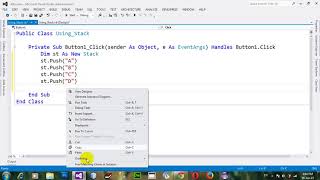 How to Stack Push, Pop, Contain VB NET 2012