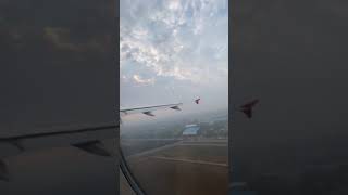 Airplane take off into the sky