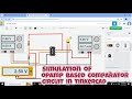 simulation of an opamp based comparator circuit in tinkercad