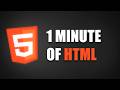 Learn HTML in 1 Minute! HTML Basics for Beginners In 60 Seconds!