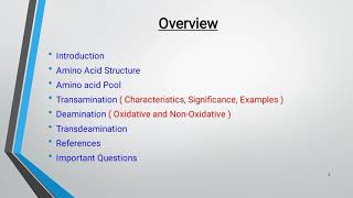 Transamination and Deamination