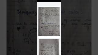 Lecture 4: Coding (Uniquely Decodable Code and Prefix Codes)