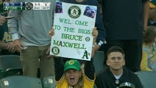 TB@OAK: Maxwell steps in for his Major League debut