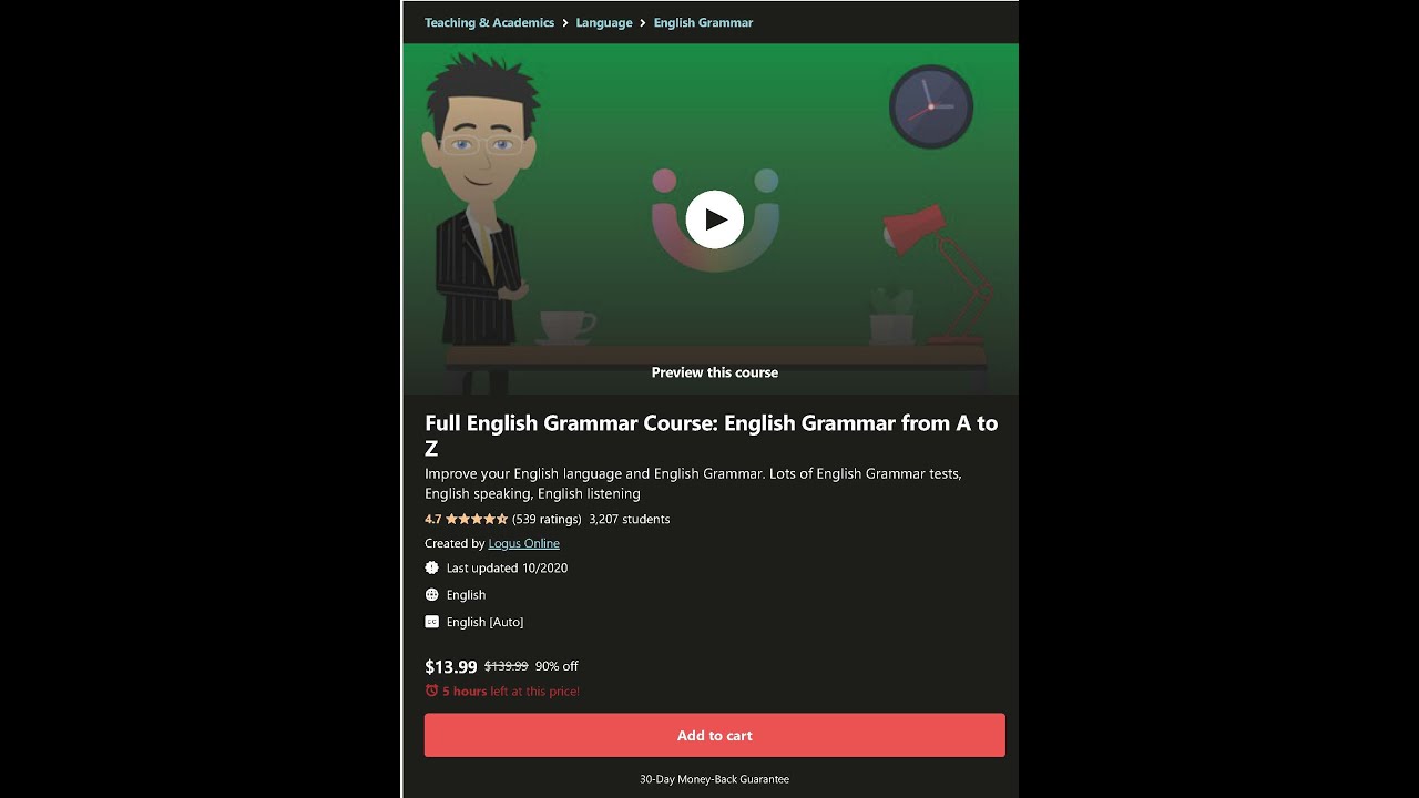 Udemy Full English Grammar Course English Grammar From A To Z 2020 10 ...