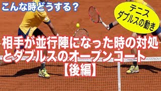 【テニス ダブルスの戦略】相手が並行陣になった時の対処とダブルスのオープンコート後編