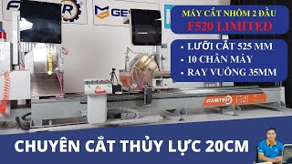 MÁY CẮT NHÔM 2 ĐẦU F520 LIMITED FASTER | THƯỚC ĐIỆN TỬ, MOTOR KÉO ĐẦU MÁY, LƯỠI 525MM.