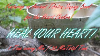 HEALING HEART CHAKRA MEDITATION W/ANCIENT TIBETAN SINGING BOWL! 30 MIN/1 TONE EVERY MIN.TEMPLESOUNDS