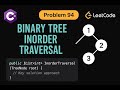 LeetCode 94: Binary Tree Inorder Traversal | C# Solution | Recursive & Iterative Methods |