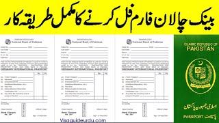 How to Fill Challan Form of Passport || Pakistani Passport Challan Form 2021 22.