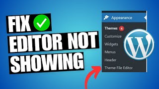 WordPress Theme File Editor Not Showing (QUICK FIX)