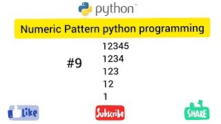 Numeric Pattern python programming series part -9 Easy Learning Genius