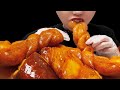 Eating fried food bread ASMR