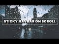 Sticky Navbar on scroll using HTML CSS and JavaScript