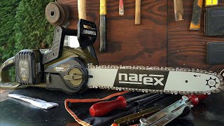 New. Narex brushless chainsaw CPR 350 competition for Parkside Performance.