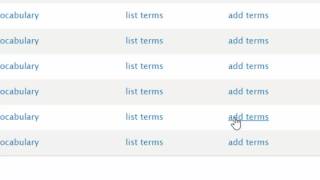 Create a Taxonomy within the Drupal CMS
