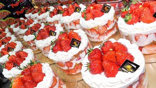 Amazing Fresh Strawberry Cake making process in Korea 서울맛집 마포 수신당 딸기케이크