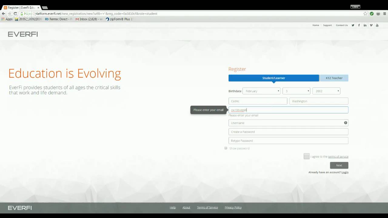 Everfi Ignition Registration Youtube