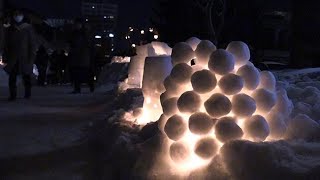 キャンドル幻想的　小樽雪あかりの路