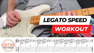 Legato Speed Burst Guitar Workout - A Minor Play-Along (80-200 BPM)