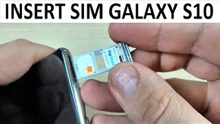 How to Insert SIM \u0026 Memory SD Card in Samsung Galaxy S10