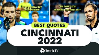 Medvedev Gracious In Victory, Coric Owes Tsitsipas Dinner & More | Best Quotes Cincinnati 2022