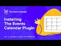 Installing The Events Calendar Plugin