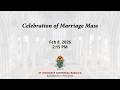 Celebration of Marriage Mass - February 8, 2026