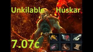 DOTA 2 - Unkillable Huskar survives 4 vs 1 encounter 7.07c